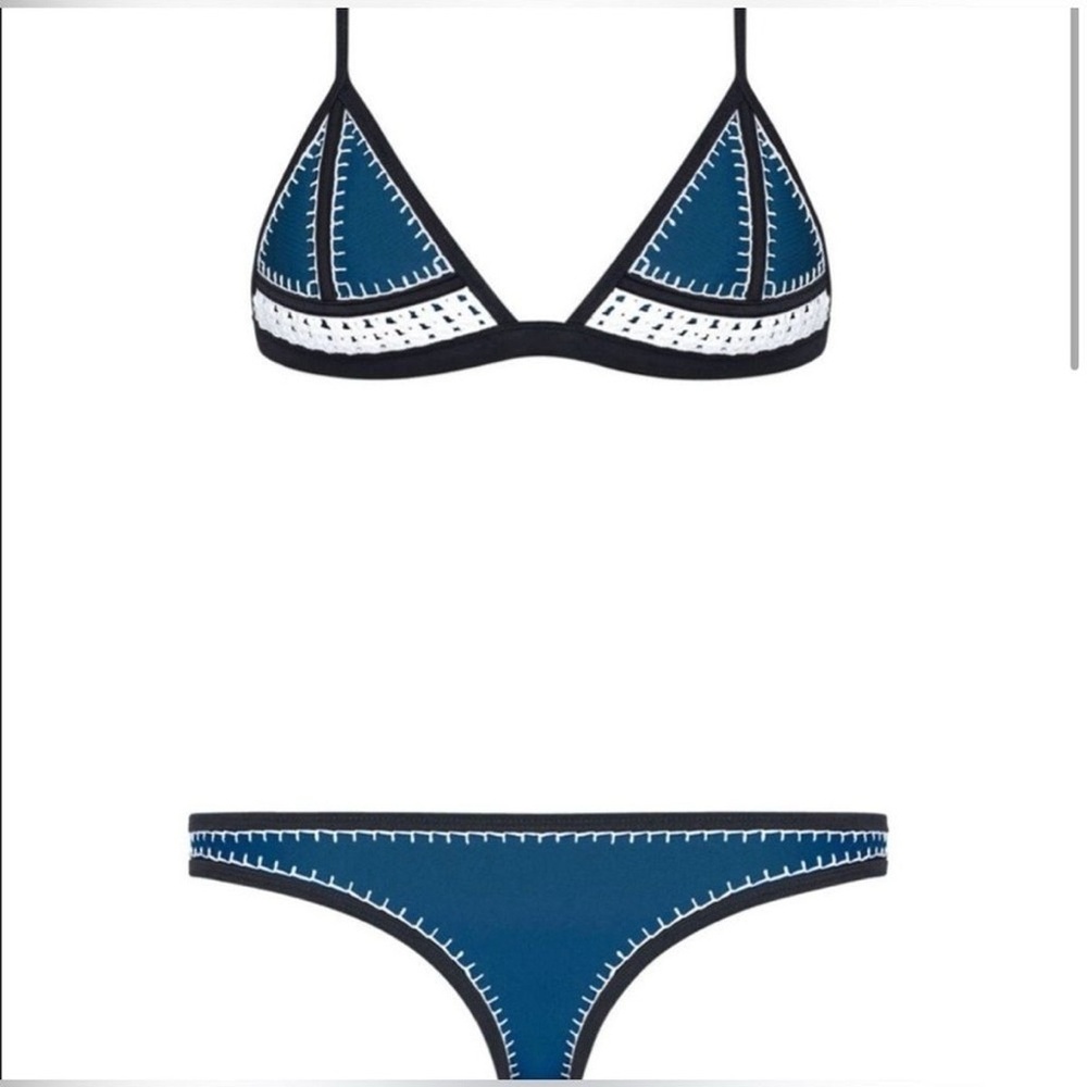 Triangl Hotel California Crochet Bikini in Blue